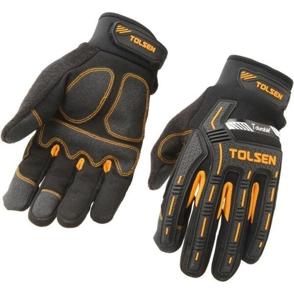 Рукавички робочі Tolsen Профі (45047) Black Orange