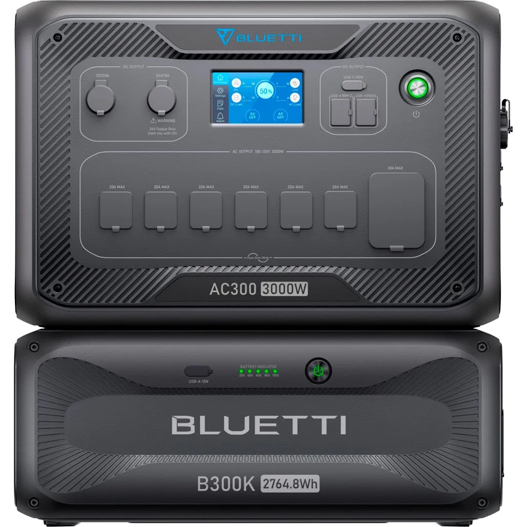 Зарядна станція BLUETTI AC300 + battery module B300K Black