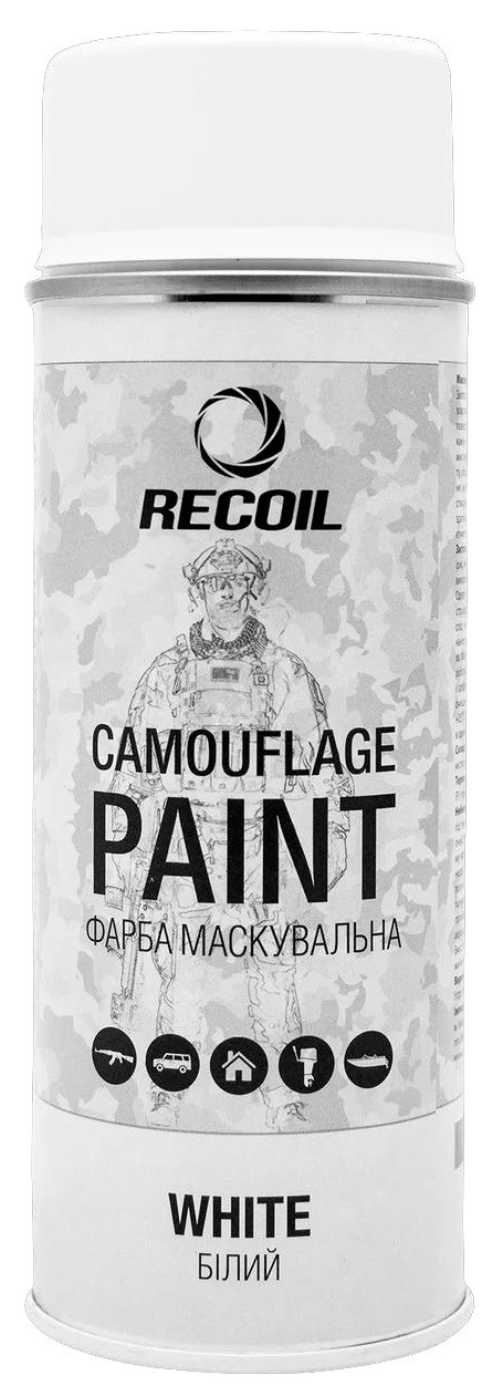 Фарба маскувальна аерозольна RecOil НАМ101 Matte White 400 мл (341307-07)