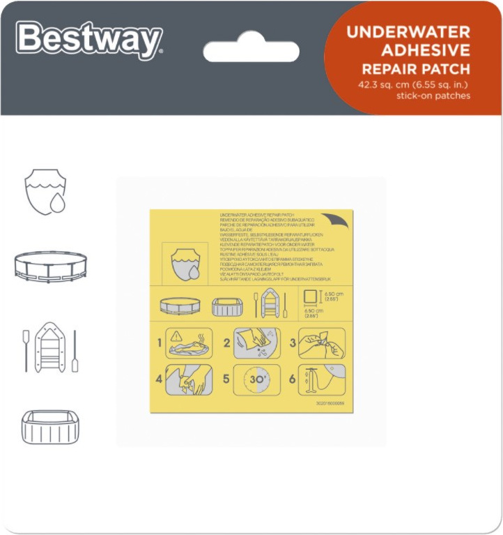 Ремкомплект для надувних виробів Bestway 62091 у наборі клей + плівка