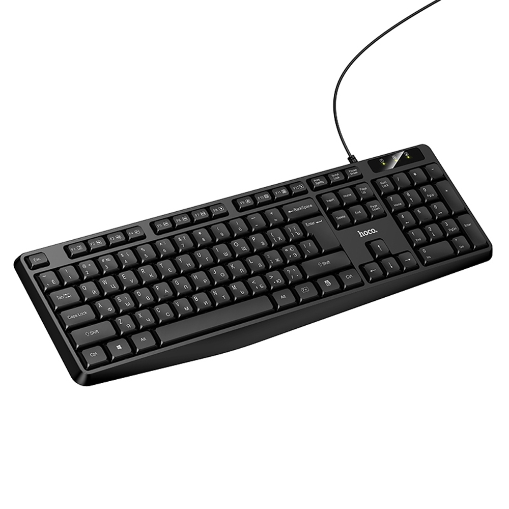 Клавіатура Hoco GM60 Cool wired keyboard russian version Black (6942007670593)