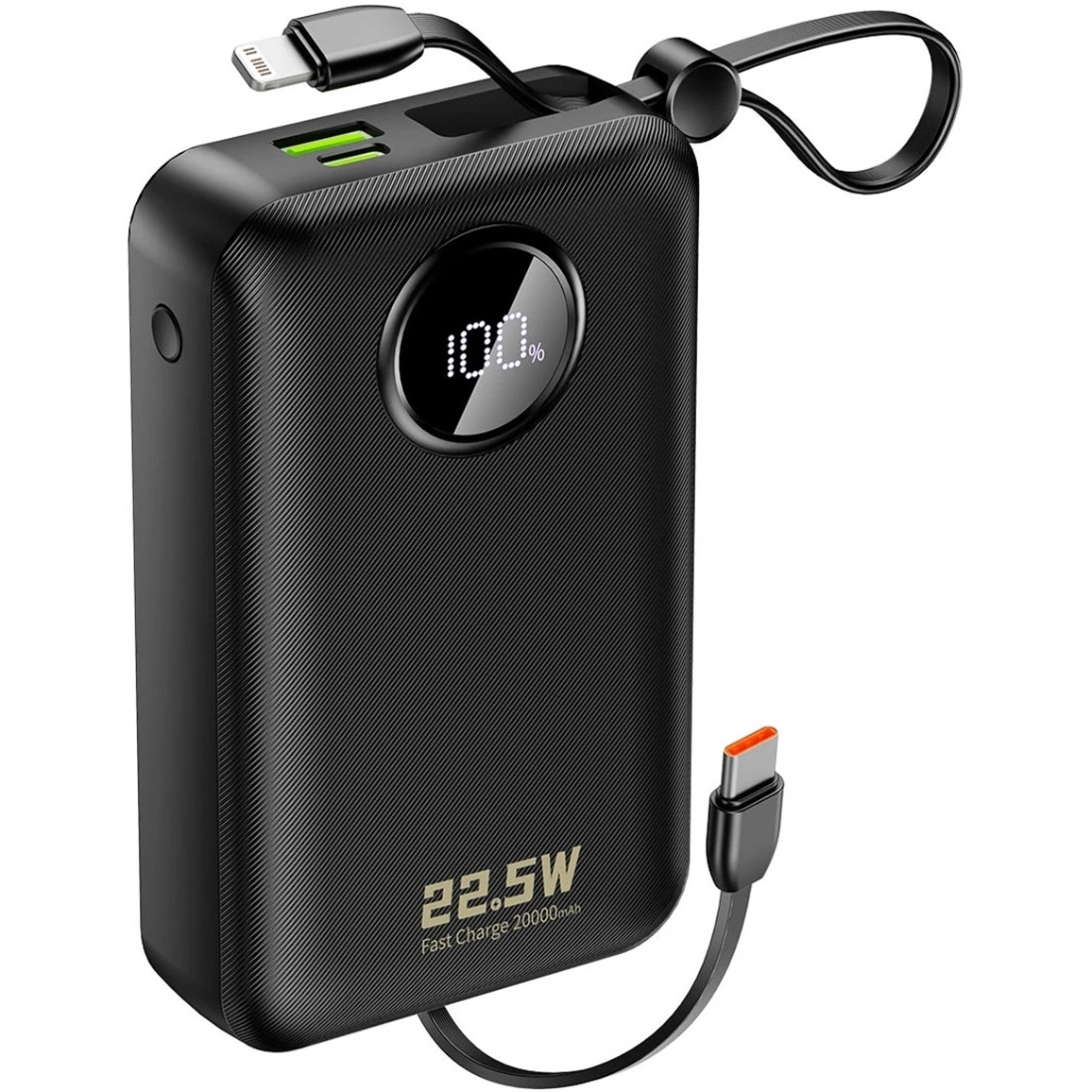 Зовнішній портативний акумулятор Dudao K14 + 20000mAh Black 22.5W (6977196680016)
