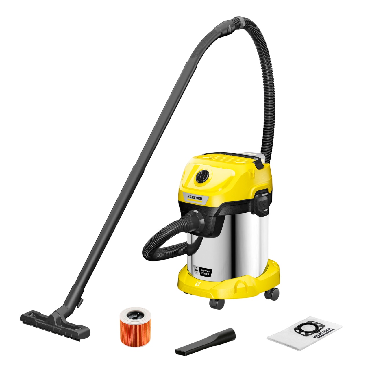 Промисловий пилосос Karcher WD 3-18 S V-17/20 (Без АКБ та ЗП) 1.628-575.0