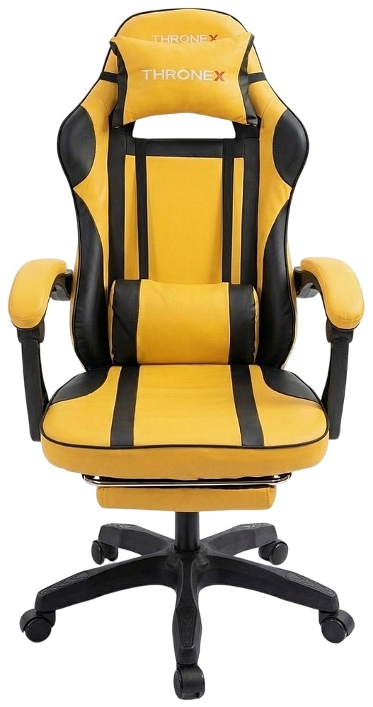 Ігрове крісло ThroneX PVC 001 Black Yellow