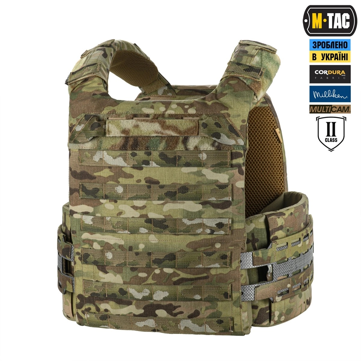 Плитоноска M-Tac Cuirass Tiger Elite 2 Клас Захисту розмір плити XL з системою MOLLE MultiCam (10521008-M/L) M-Tac - купити в Україні
