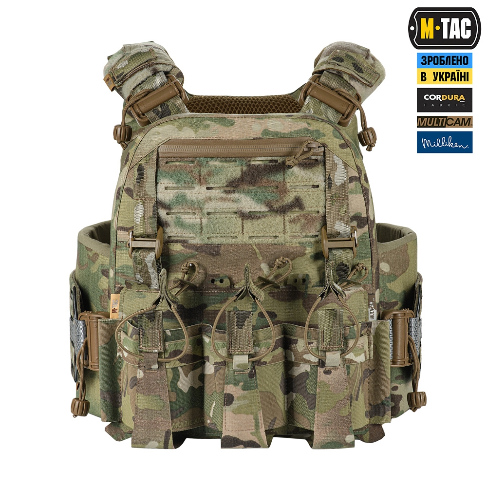 Плитоноска M-Tac Cuirass Tiger FAST Elite з системою MOLLE розмір плити М MultiCam (10448008-XL/2XL) M-Tac - купити в Україні