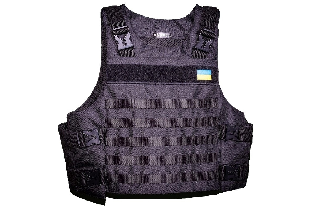 Плитоноска з встановленям бокового та кевларового захисту кордура Kirasa KI101 Black