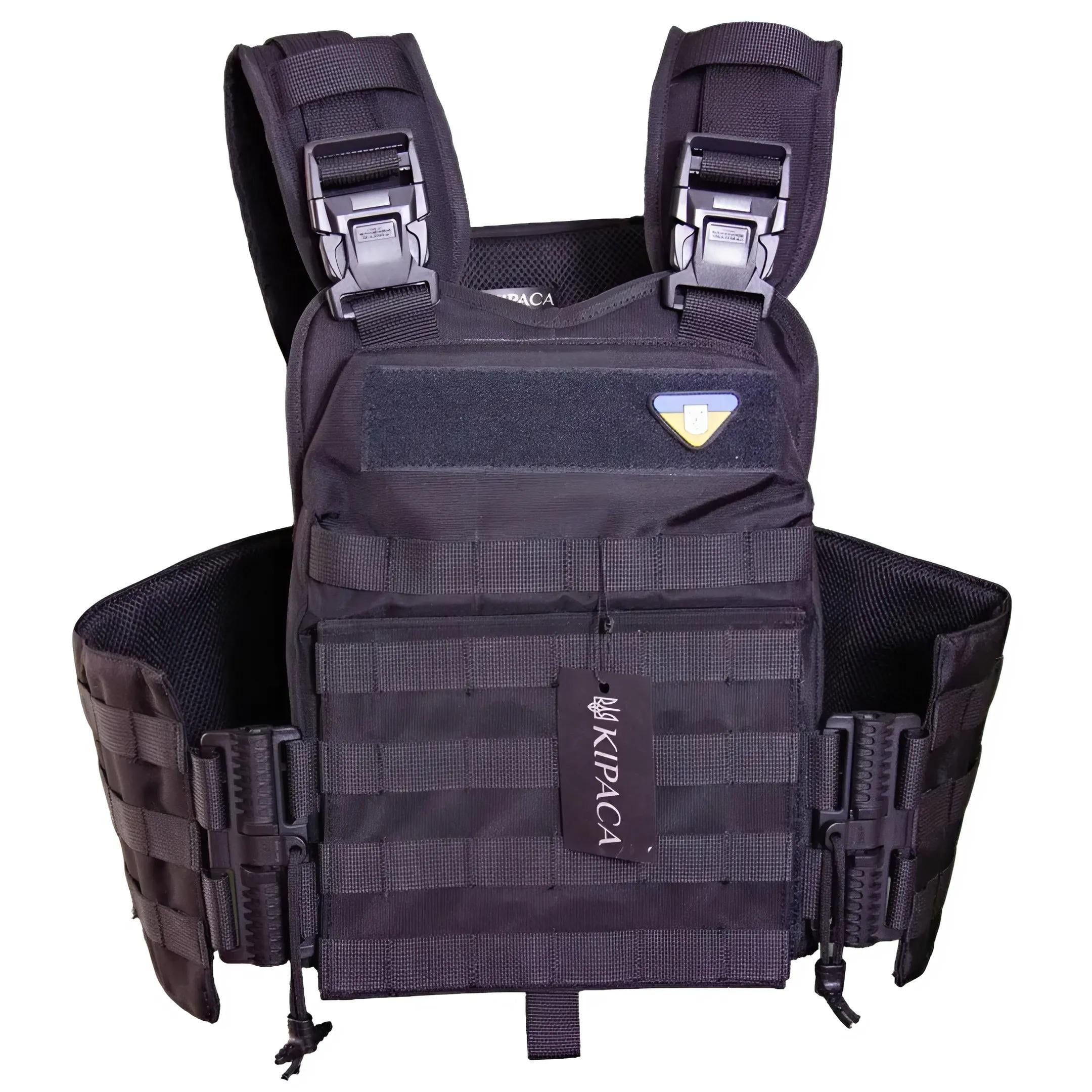 Плитоноска з швидкоскидом та кишенями кордура Kirasa KI1052 Black