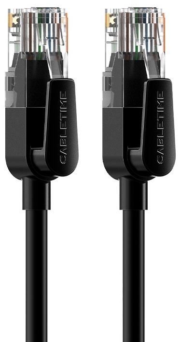 Патч-корд Cabletime Cat6 UTP 1000Mbps 250MHz, 0.5 м Black (CN60E)
