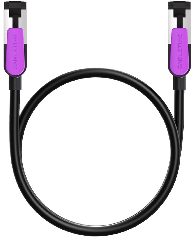 Патч-корд Cabletime Cat8 FTP 40GBps 2000MHz, 3 м Black (CN80N)
