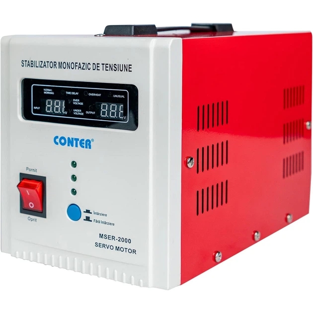Стабілізатор напруги Conter MSER 2000 VA-V2/1600W White Red Conter - купити в Україні