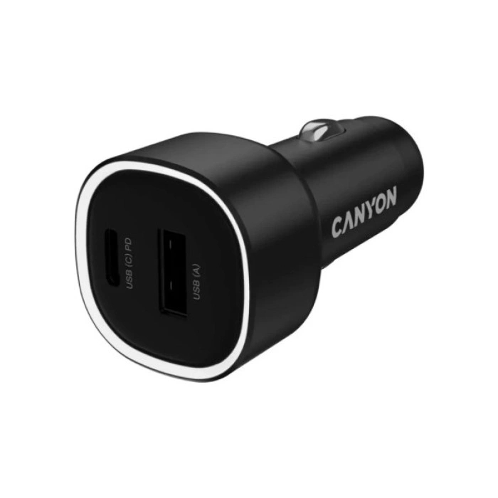 Автомобільний адаптер для телефона Canyon OnDrive 48 48W Black (CNE-CCABR3AC) Canyon - купити в Україні