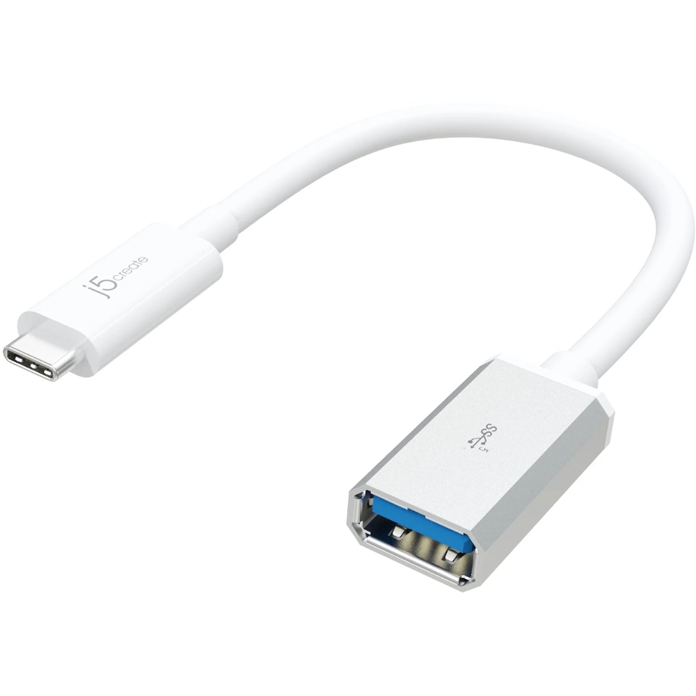 Перехідник J5create USB-C (тато)  -  USB (мама) 0.10м White (JUCX05-N)