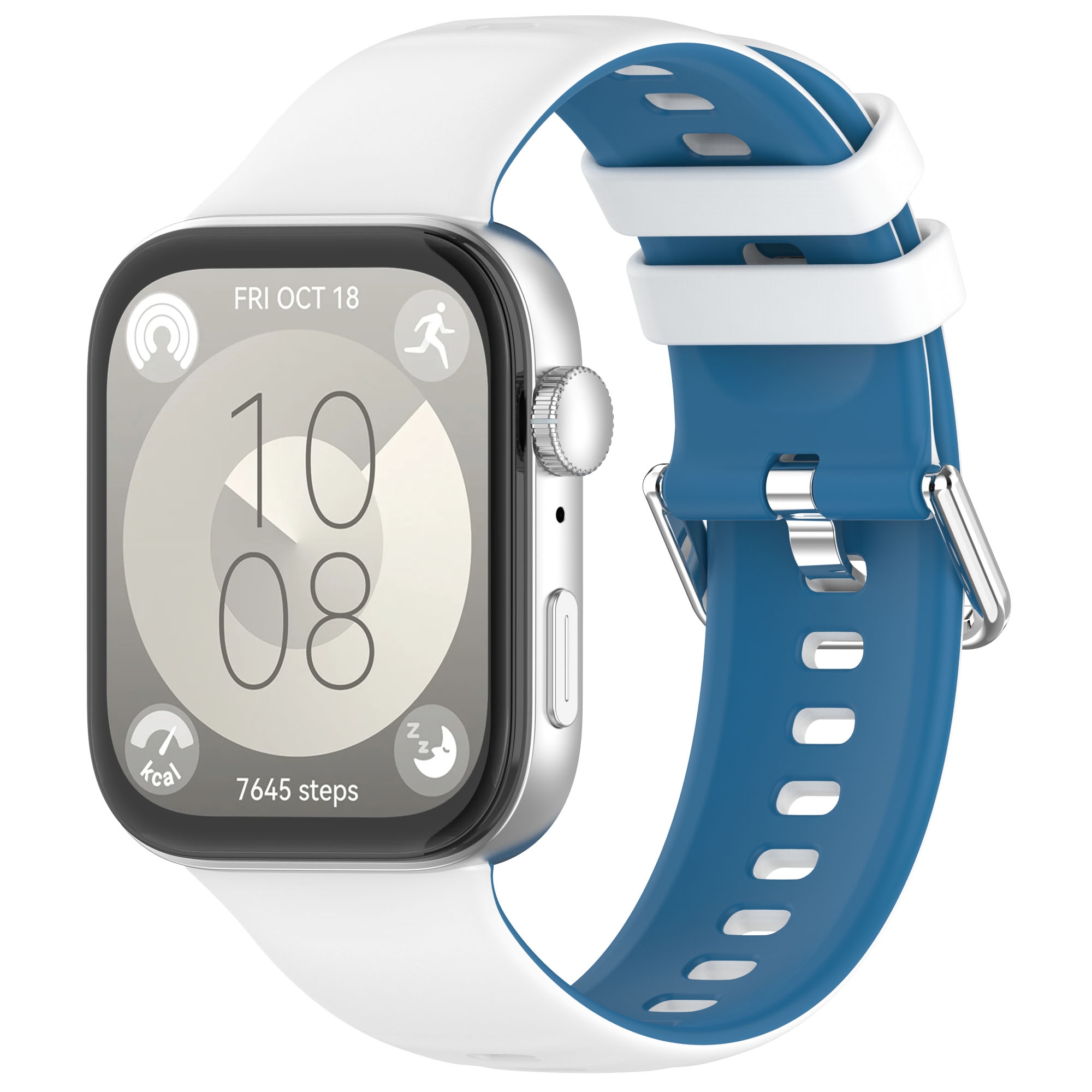 Ремінець для смарт-годинника ArmorStandart Silicone для Huawei Watch Fit 3/4 /4 Pro White Blue (ARM89076)