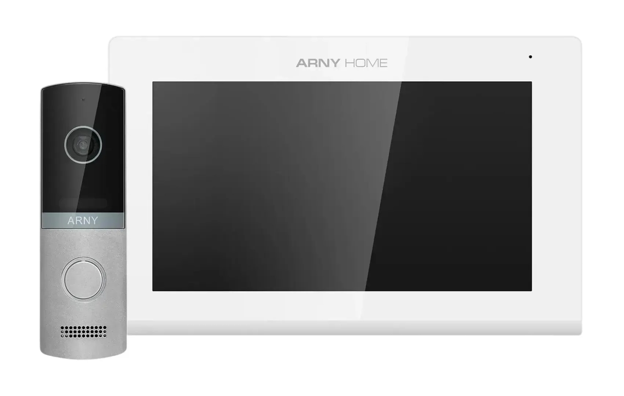 Відеодомофон Arny AVD-7421А AVP-742А 7 IPS Wi-Fi + AVP-NG230 1Мп White Silver (21419)