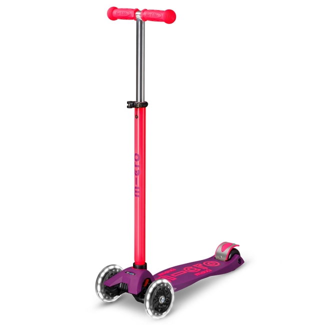 Самокат Micro Maxi Deluxe Neon LED Pink (MMD233)