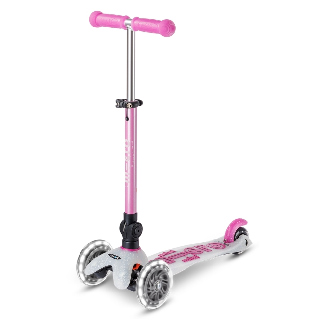 Самокат Micro Mini Deluxe Foldable Orion Glow LED Pink (MMD373)