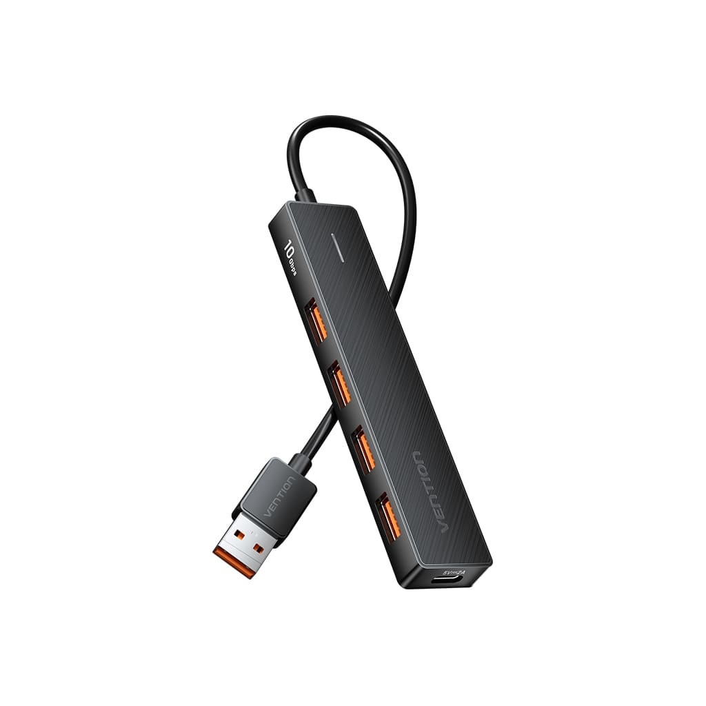 USB-хаб Vention USB to 4xUSB 3.2 Gen2 + USB-C 10GBps 0.15m Black (CHOBB) Vention - купити в Україні
