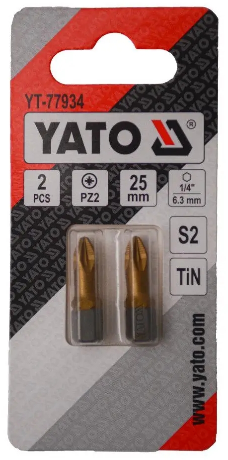 Набір біт YATO PZ2 х 25 мм (YT-77934) 2 шт YATO - купити в Україні