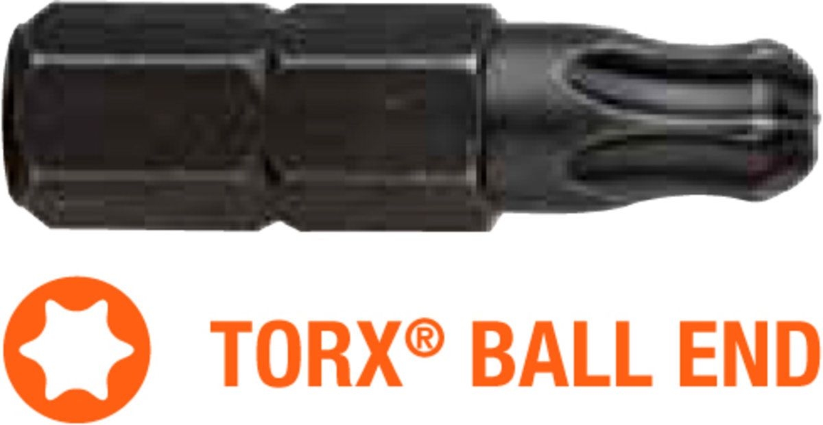 Набір біт USH Industry BallEND TORX T10K x 25 мм (UUSE0012993) 5 шт USH - купити в Україні