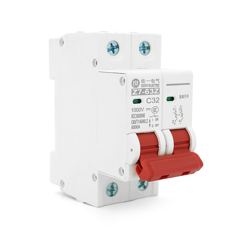 Автоматичний вимикач ZUOYI Z7-63Z 2P C32 DC250-1000V 32A