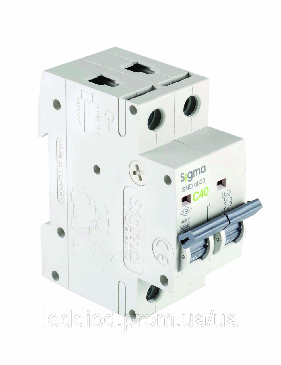 Автоматичний вимикач Sigma 6кА 2P 50А С (6SM250C)