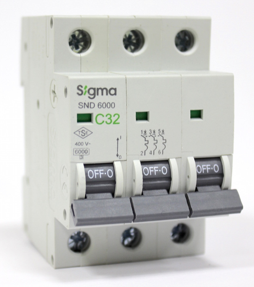 Автоматичний вимикач Sigma 6кА 3P 32А С (6SM332C)