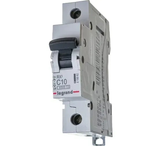 Автоматичний вимикач Legrand RX3 1P C10A 4.5kA (419662)