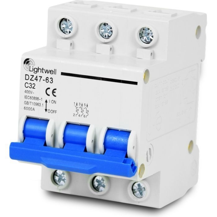Автоматичний вимикач Lightwell MCB 3P 32A