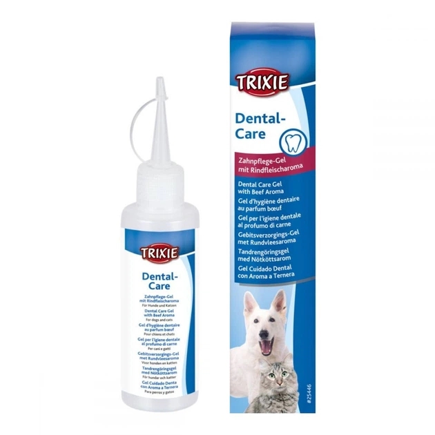 Зубний гель Trixie Dental Care для собак та котів зі смаком мяса 100 г (25446)