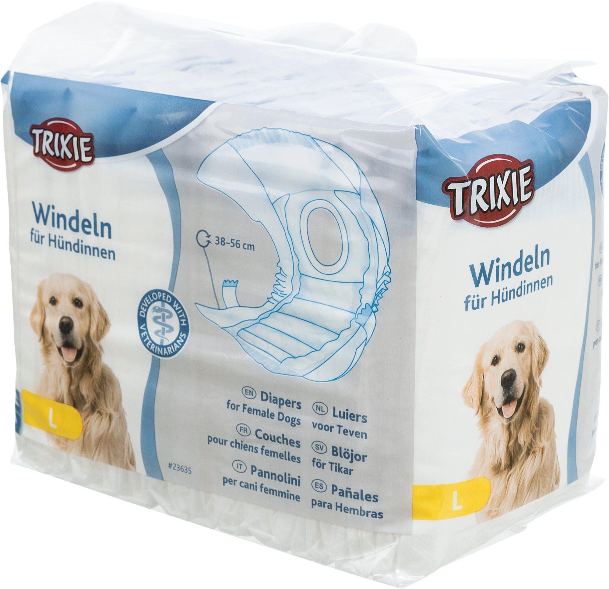 Підгузки Trixie для собак поліестер розмір L 38-56 см 12 шт (23635)