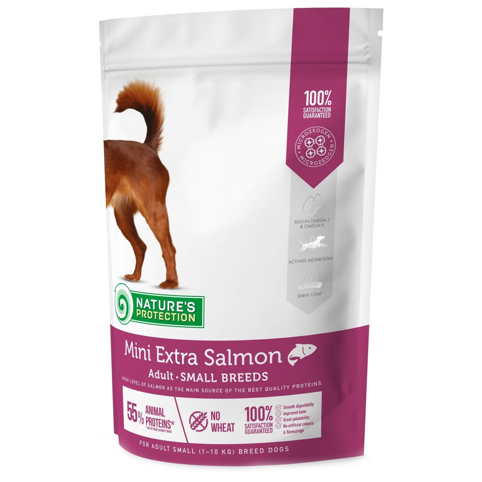 Сухий корм для собак Natures Protection Mini extra Salmon Adult Small breeds 500 г (NPS45736) Nature's Protection - купити в Україні
