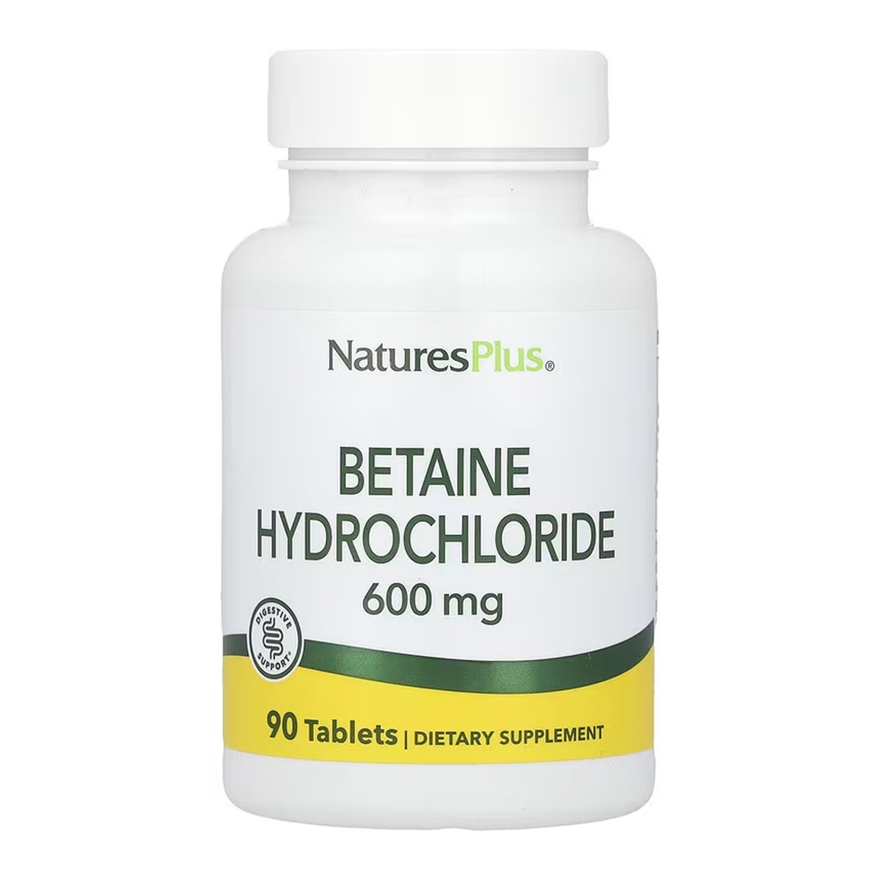 Добавка Natures Plus Betaine Hydrochloride 600mg - 90 tabs (2023-10-6846) Nature's Plus - купити в Україні