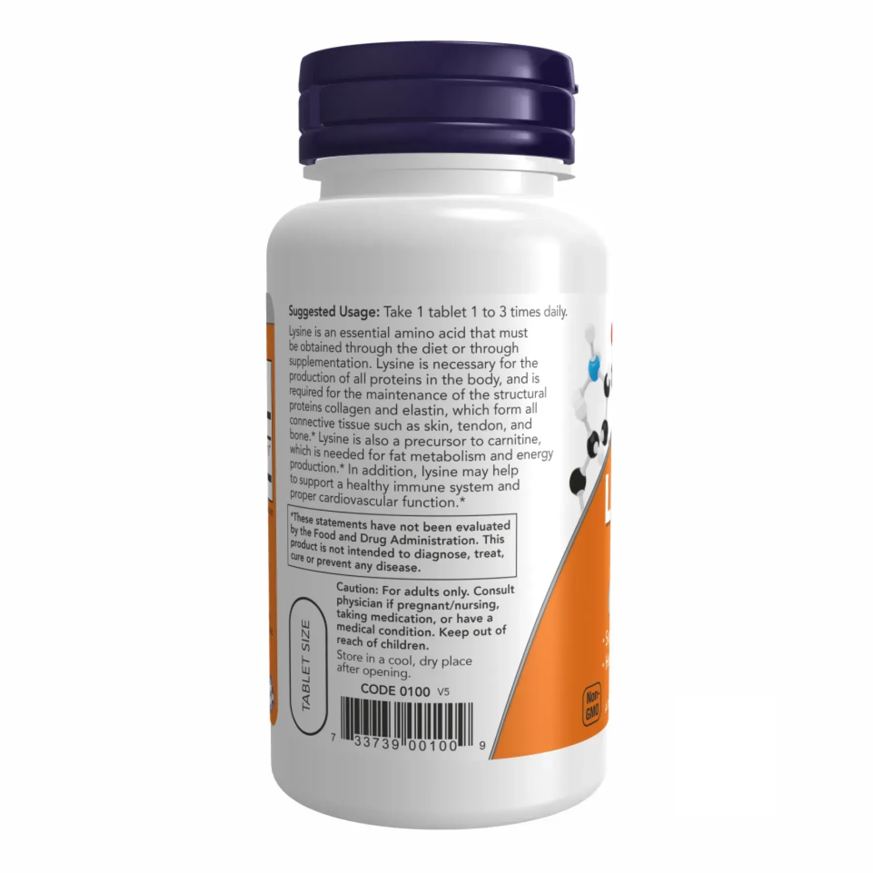 Лізин Now Foods LYSINE 500mg - 100 tabs (2022-09-1166) Now Foods - купити в Україні