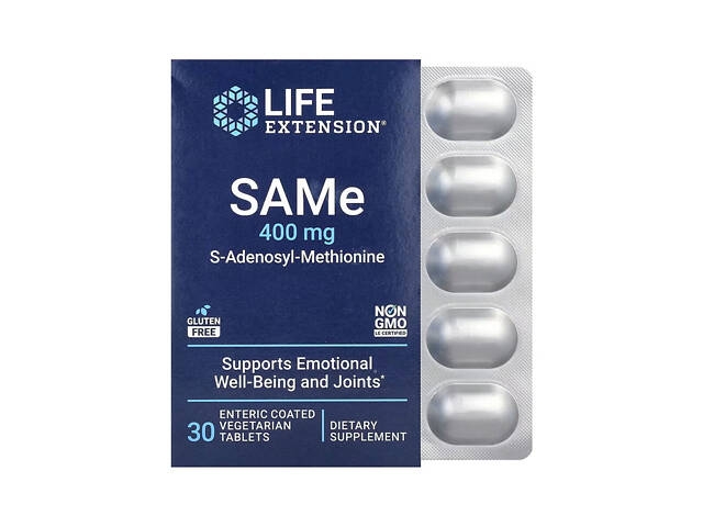 Добавка Life Extension SAMe 400 mg - 30 tabs (2023-10-6824) Life Extension - купити в Україні