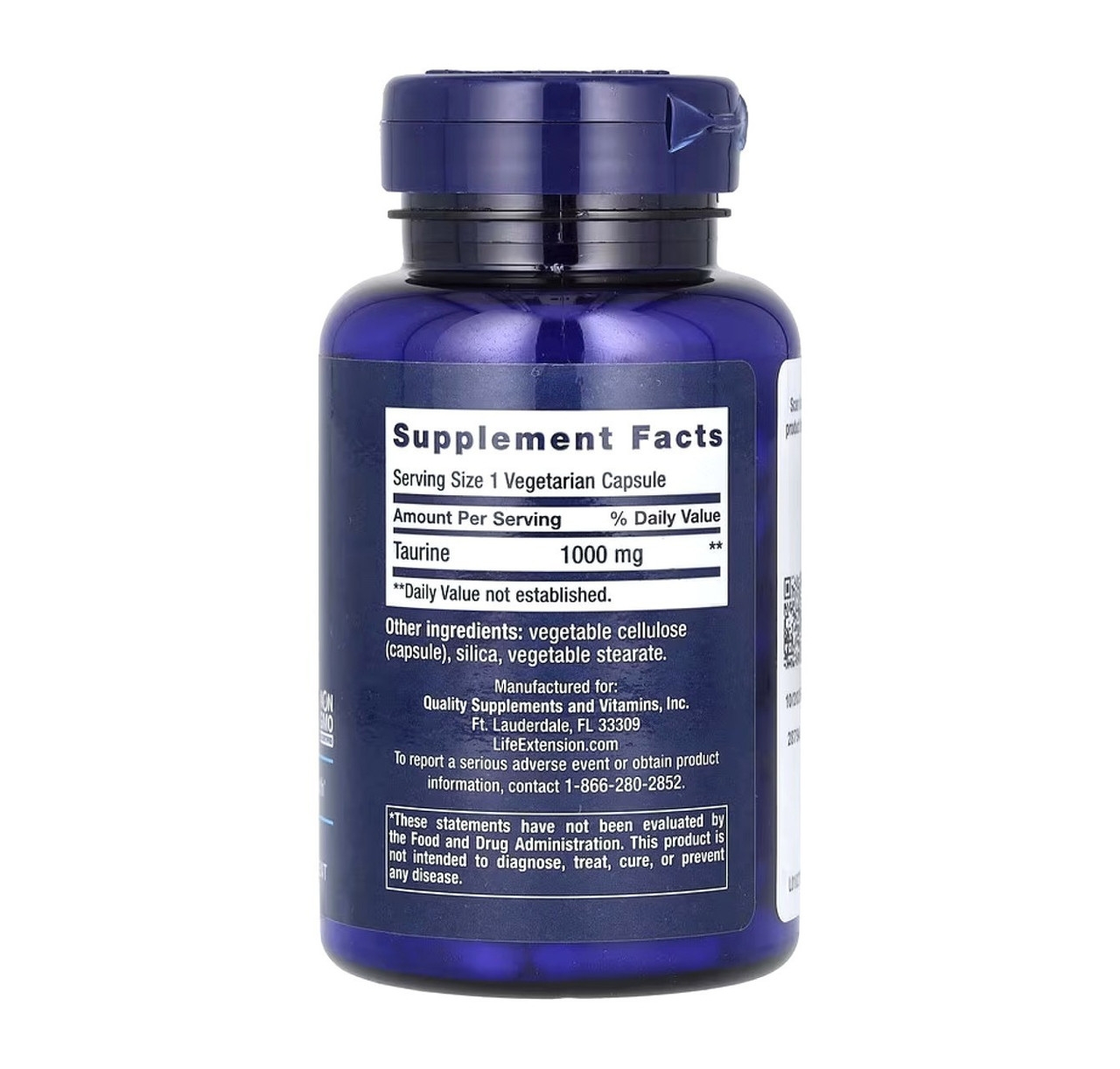 Таурин Life Extension Taurine 1000mg - 90 vcaps (2022-10-1918) Life Extension - купити в Україні