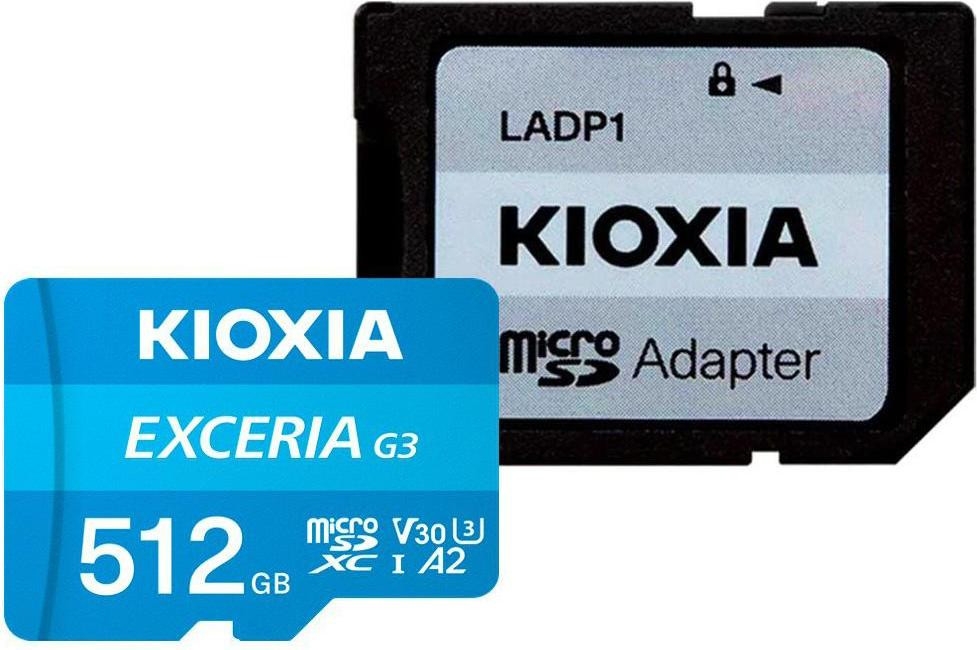 Карта памяті Kioxia EXCERIA G3 microSDXC 512GB U3 V30 W/A (LMEX3L512GG2)