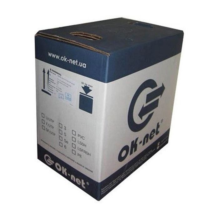 Вита пара OK-Net FTP 305м cat.5 2 пари (F/UTP-cat.5) (КПВЭ-ВП (100) 2 * 2 * 0, 51)
