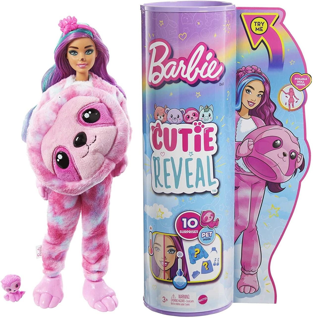 Лялька Mattel Cutie Reveal Милий лінивець 29 см (HJL59)