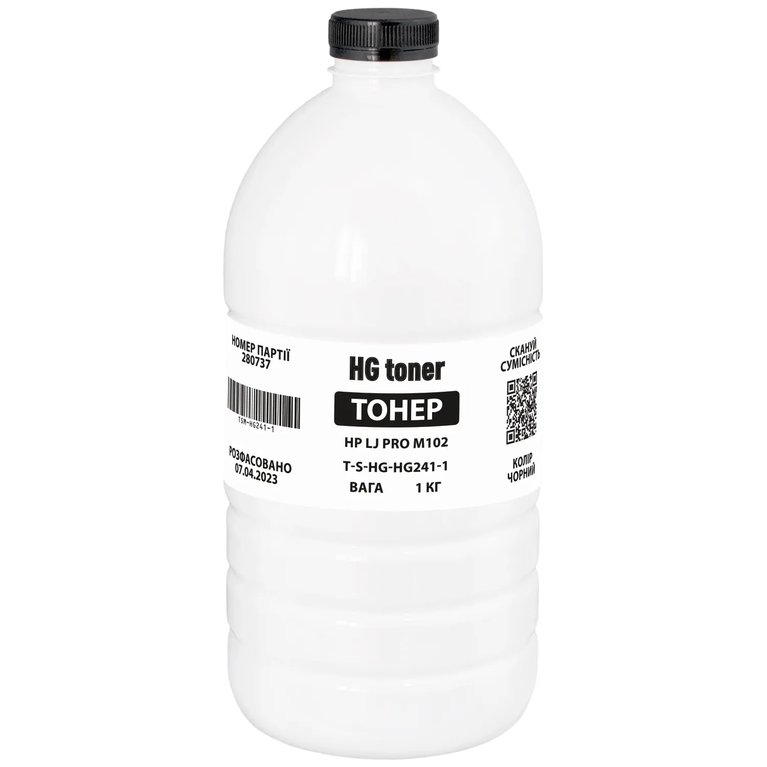 Принтерний тонер HG toner HP LJ Pro M102/M104/M106/M203 1кг Black (TSM-HG241-)