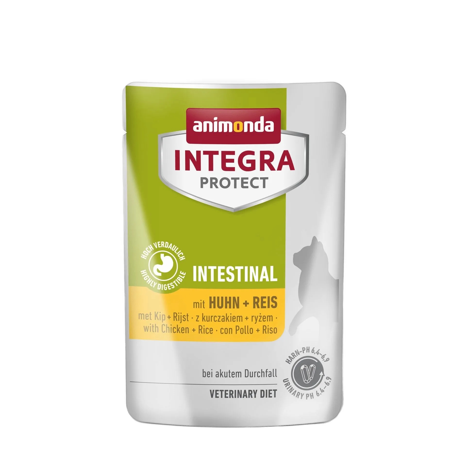 Корм ветеринарний вологий Animonda Integra Protect Intestinal with Chicken + Rice для котів при захворюванні кишково шлункового тракту пауч 85г