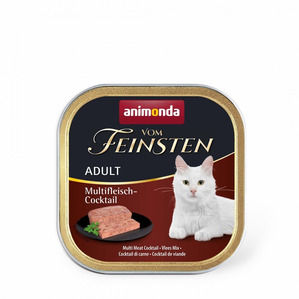 Корм вологий Animonda Vom Feinsten Adult Multi Meat Cocktail для котів мультим ясний коктейль 100 г