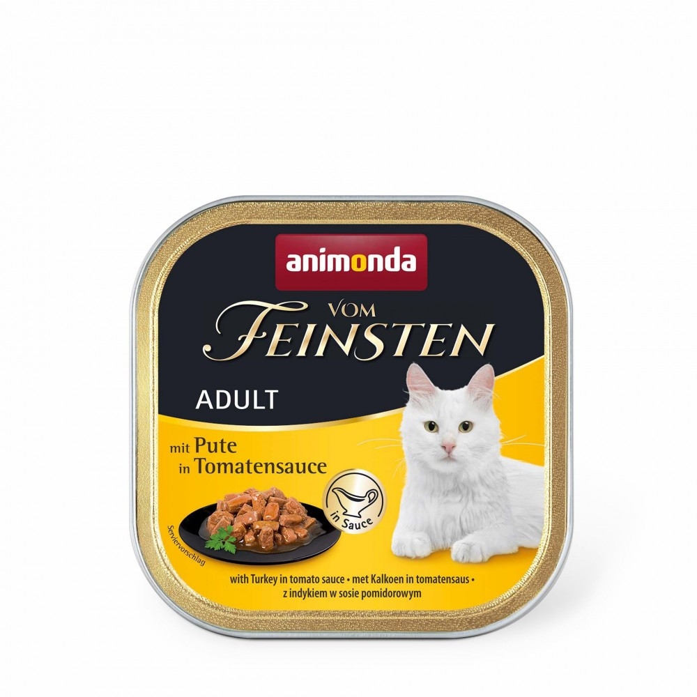 Корм вологий Animonda Vom Feinsten Adult with Turkey in Tomato sauce для котів з індичкою в томатному соусі 100 г