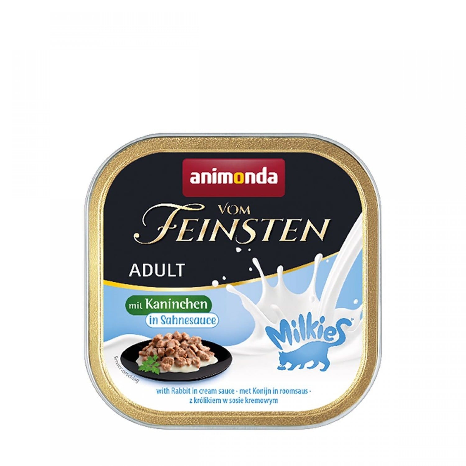 Корм вологий Animonda Vom Feinsten Adult with rabbit in cream sauce для котів з кроликом в вершковому соусі 100 г