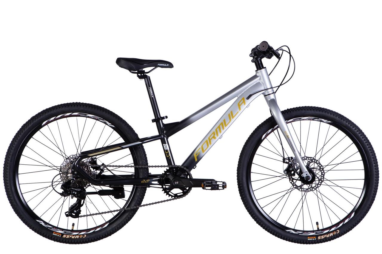Велосипед Formula AL 24 F-1 DD CS рама-11 2026 Black Silver (OPS-FR-24-452)