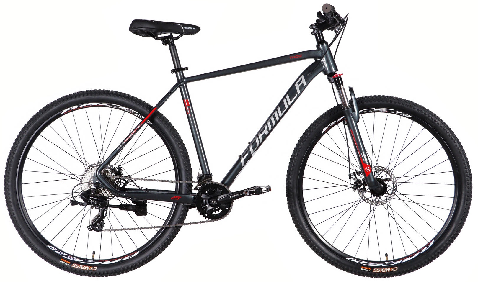 Велосипед Formula AL 29 THOR DD CS рама-21 2026 Black Silver (OPS-FR-29-432)