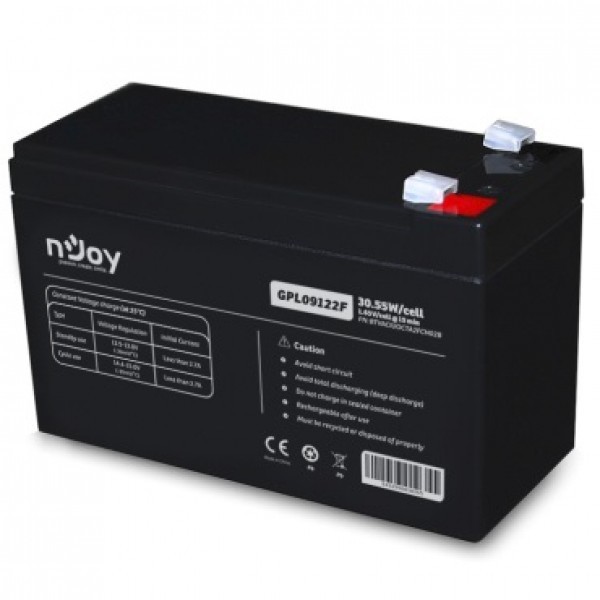 Акумулятор для ДБЖ NJOY GPL09122F 12V (BTVACIUOCTA2FCN02B) VRLA NJOY - купити в Україні