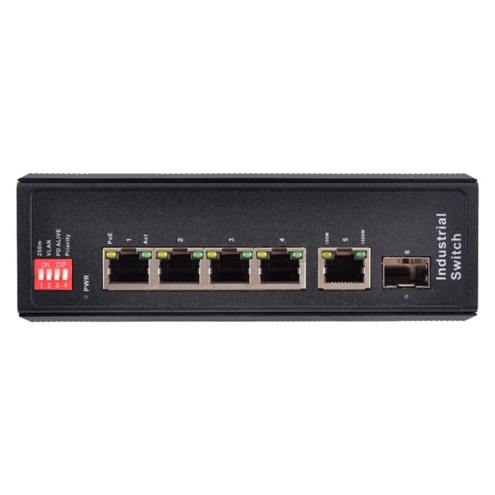 Світч FoxGate S6004G-G1S1-I-AI PD Black