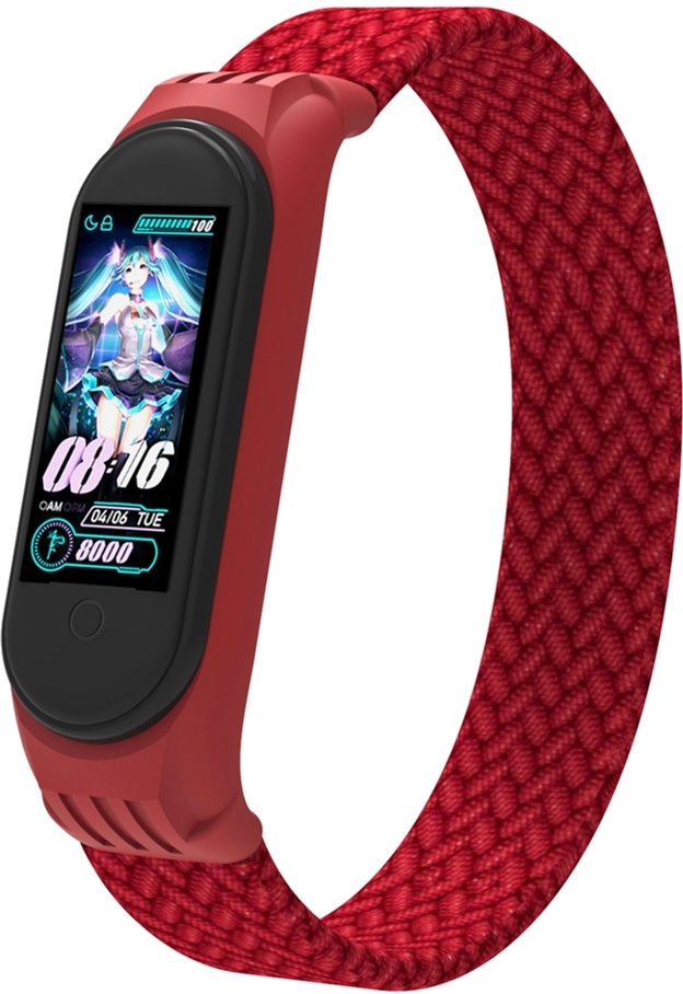 Ремінець для фітнес-браслету ArmorStandart Braided Solo Loop для Xiaomi Mi Band 4/5/6 Size S Red ArmorStandart - купити в Україні