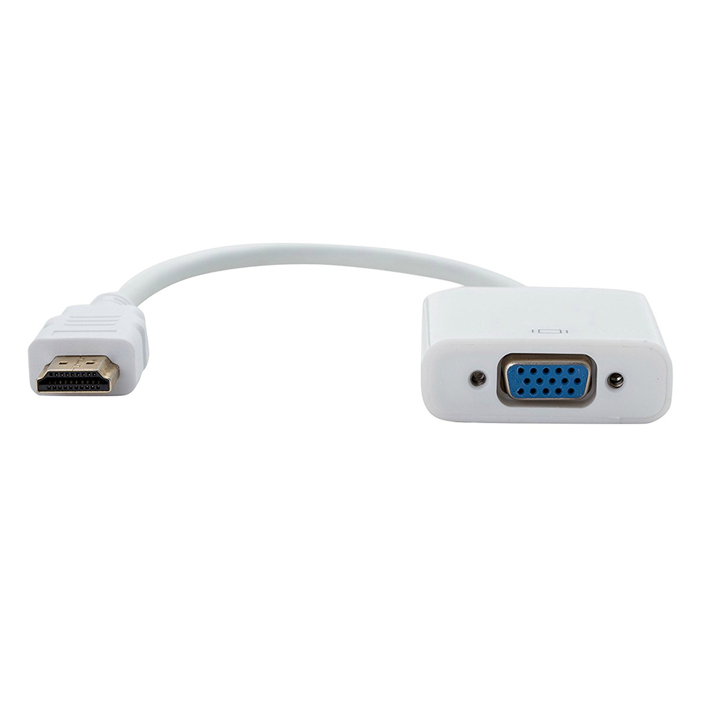 Перехідник Voltronic HDMI (тато) - VGA (мама) White